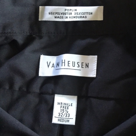 👔 DONATED Van Heusen Black Dress Shirt 👔 - Picture 2 of 4